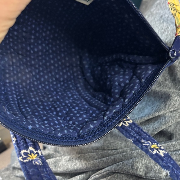Vera Bradley MiniFloral Quilted Hand Bag - Blue and Yellow - Picture 6 of 6